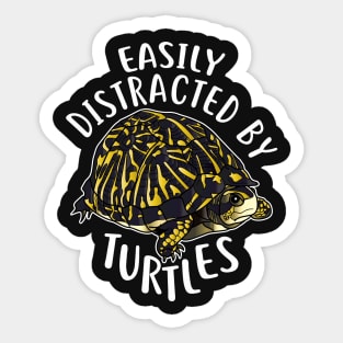 Distracted By Box Turtles Sticker